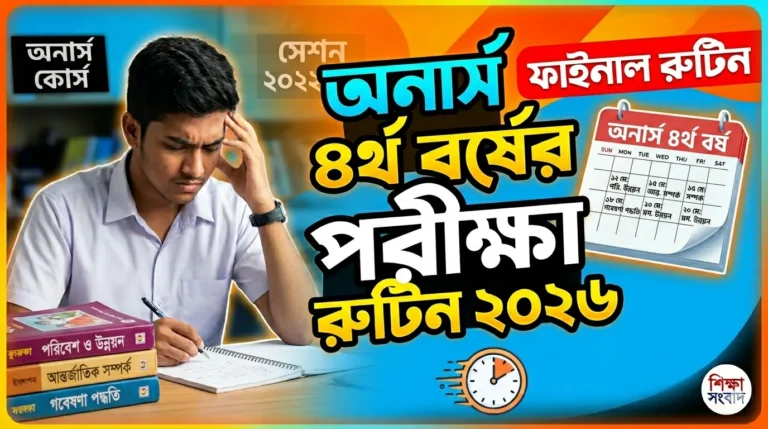 অনার্স ৪র্থ বর্ষের পরীক্ষার রুটিন ২০২৬