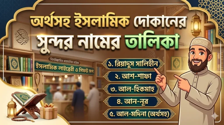 অর্থসহ ইসলামিক দোকানের সুন্দর নামের তালিকা